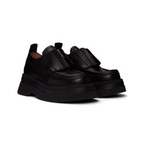 Ganni Black Wallaby Creeper Zip Loafers
